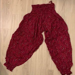 Red harem/ yoga lounge pants